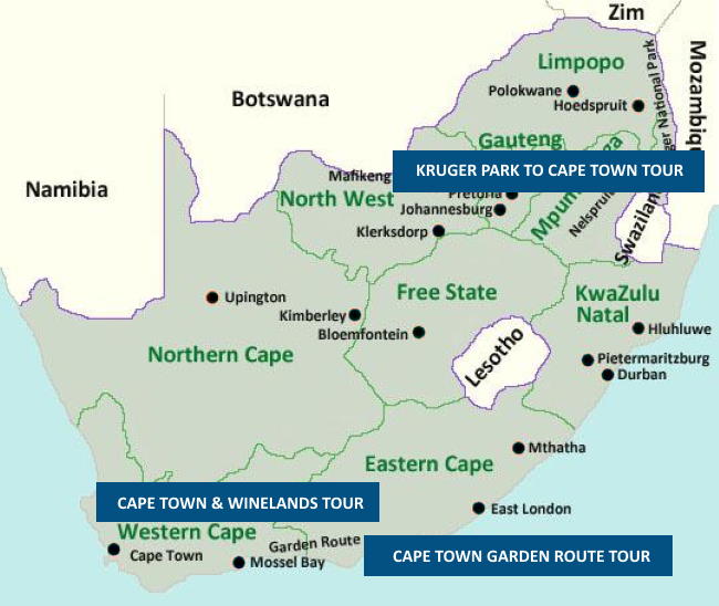 South Africa image map